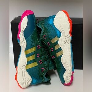 adidas Trae Young 3  J Olympics Team Dark Green Men Gold Basketball